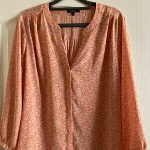 NYDJ Peach Floral Blouse